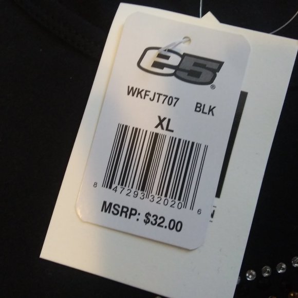 New black tank top with bling  WF in rhinestones size XL - Picture 3 of 8
